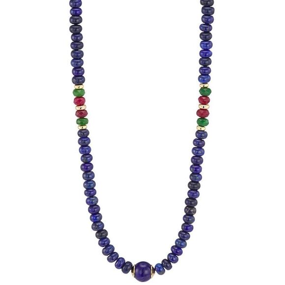 Shashi 18K Gold-Plated & Gemstone Beaded Necklace - Picture 1 of 8
